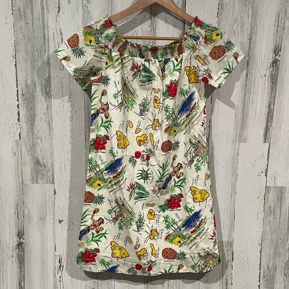 J. CREW Hawaiian Cotton Dress Size 2